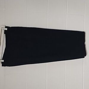 Karen Scott 100% Cotton Dark Black Pull-on Drawstring Cropped Capri Pants